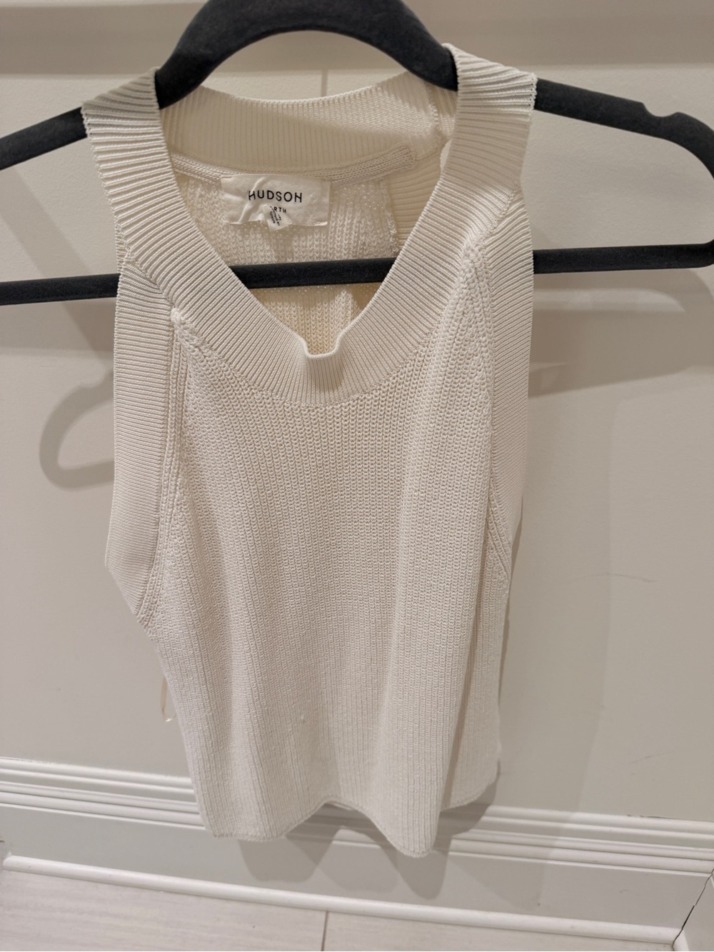 Hudson Cream Ribbed Knit Tank Camisole
